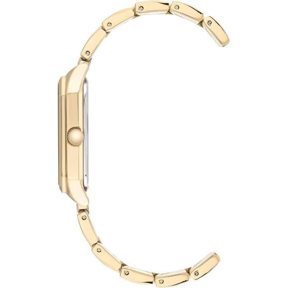 Women\'s Gold Black Stainless Steel Water Resistant Bracelet Adjustable Watch main image 7